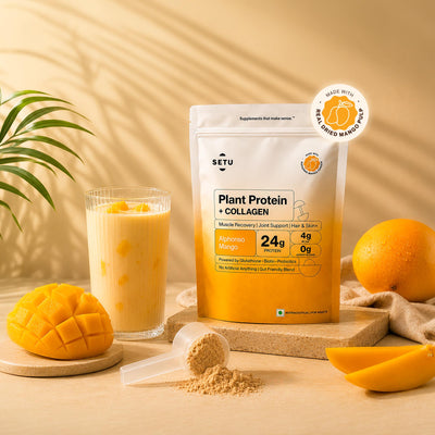 Plant Protein with Veg Collagen - Muscles, Skin & Hair Support - Unflavoured - Setu Nutrition