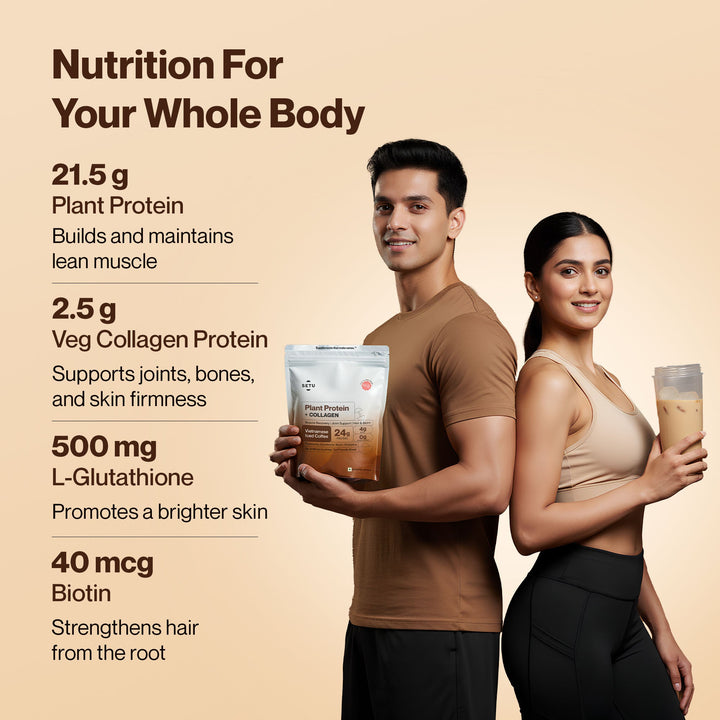 Plant Protein with Veg Collagen - Muscles, Skin & Hair Support - Setu Nutrition