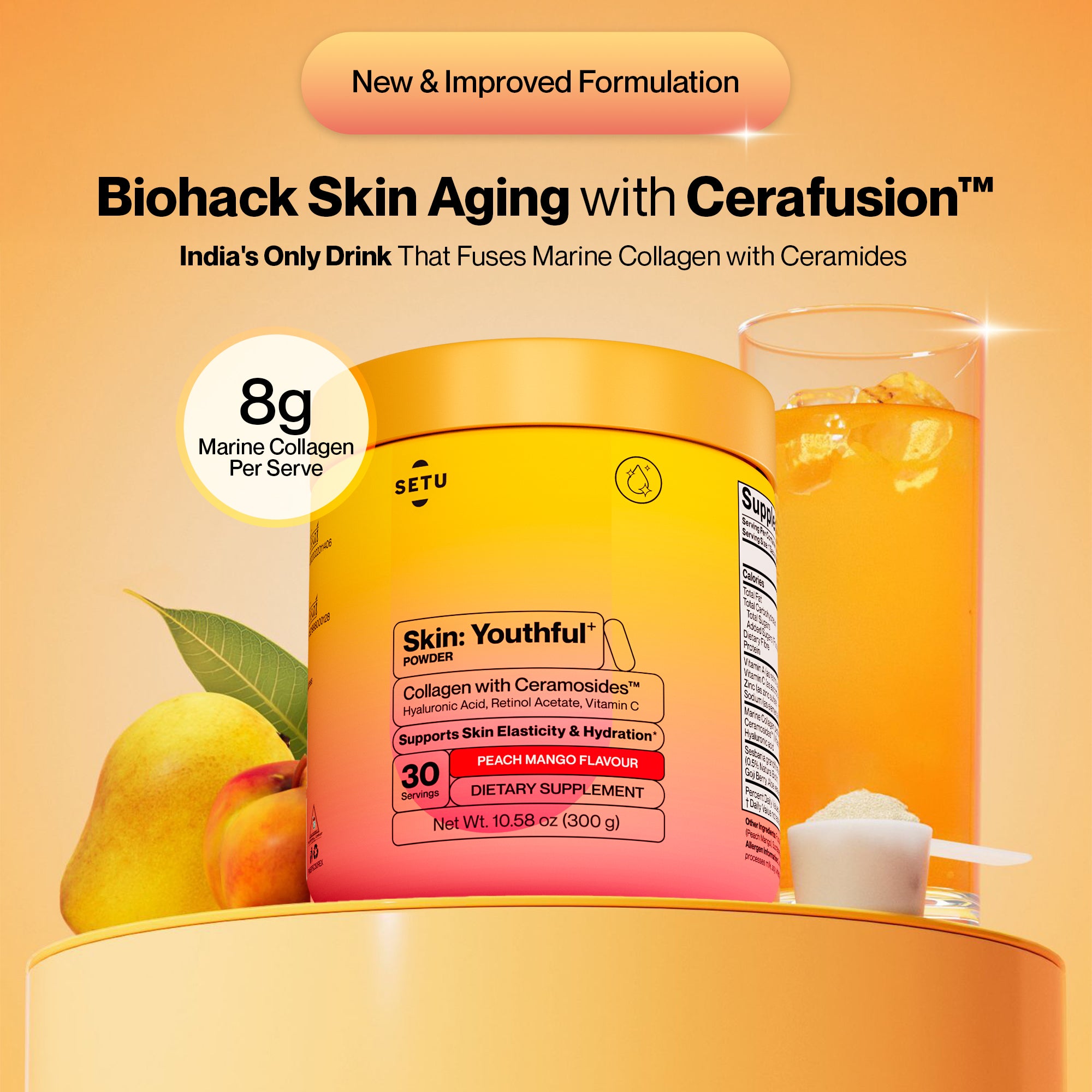 Skin: Youthful with Marine Collagen & Ceramosides™